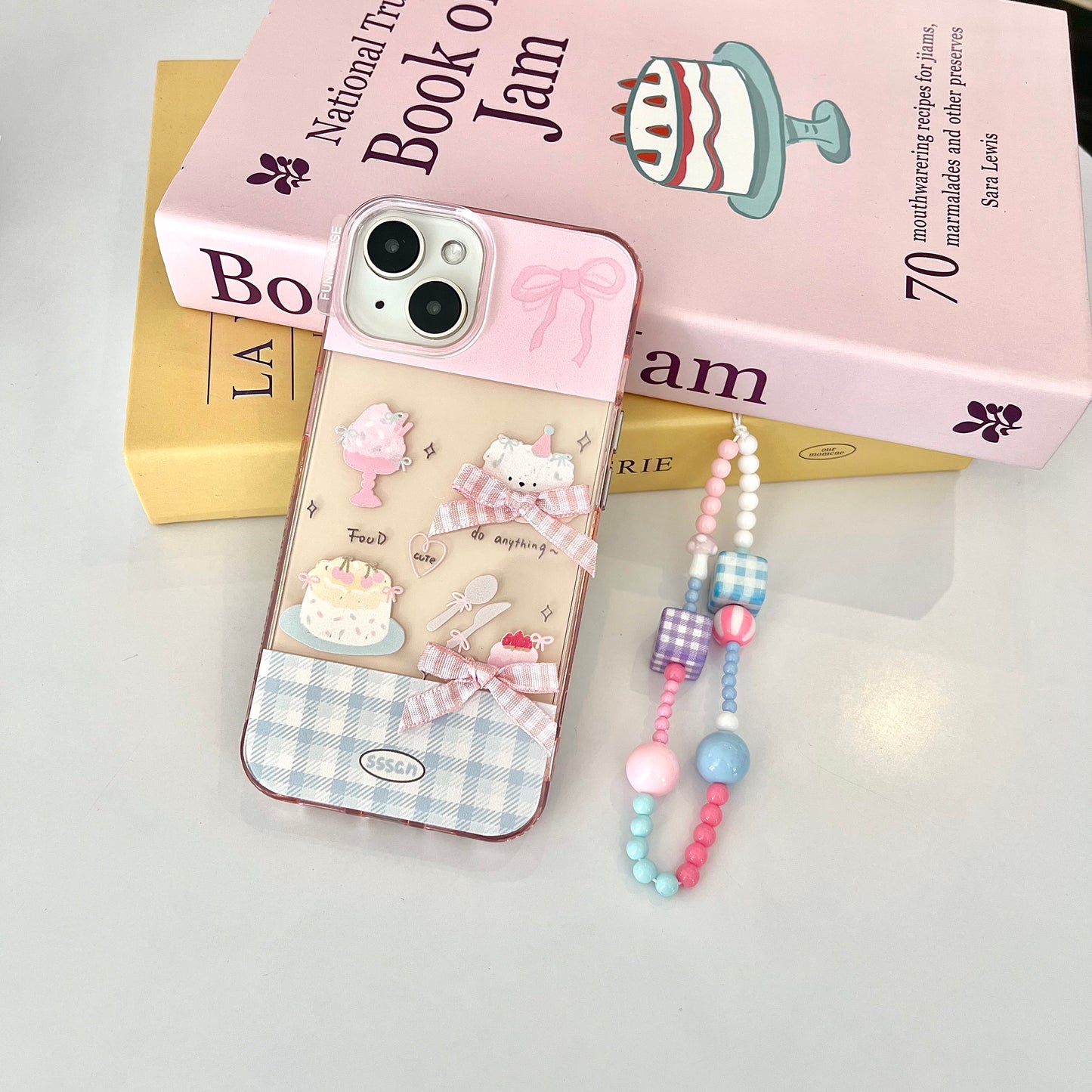 【Ready Stock】B083 ✨ ip 13/14 粉色蝴蝶结蛋糕小考拉