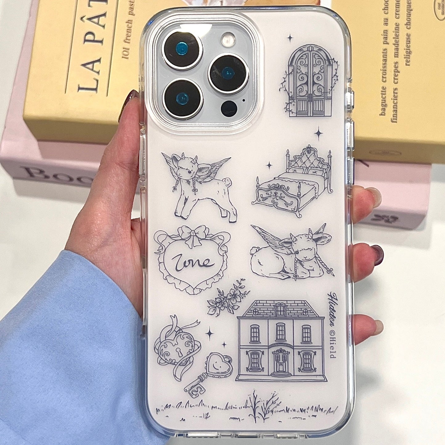 【Preorder】B138✨ 法式素描磨砂壳