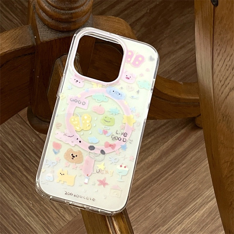 【Preorder】B125✨ 温柔粉小狗狗磁吸壳