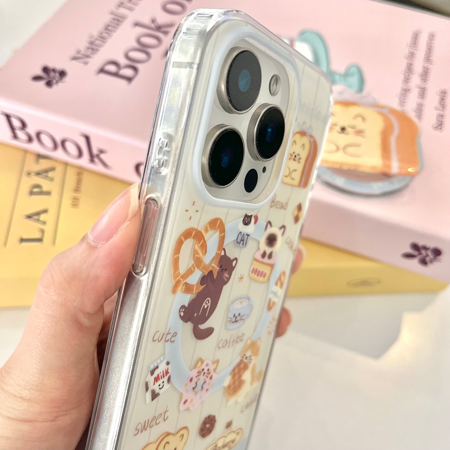 【Ready Stock】15 Pro / B076 ✨ 面包土司小猫磁吸壳