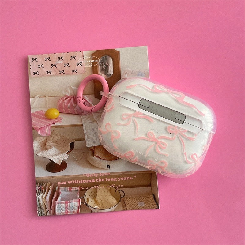 【Preorder】B106✨ ins 粉色蝴蝶结airpods壳耳机壳