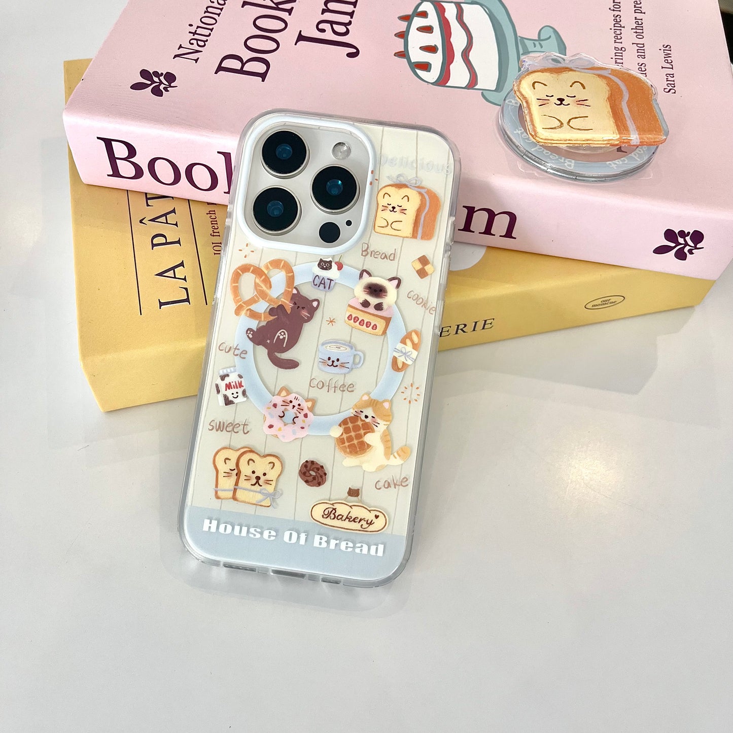 【Ready Stock】15 Pro / B076 ✨ 面包土司小猫磁吸壳