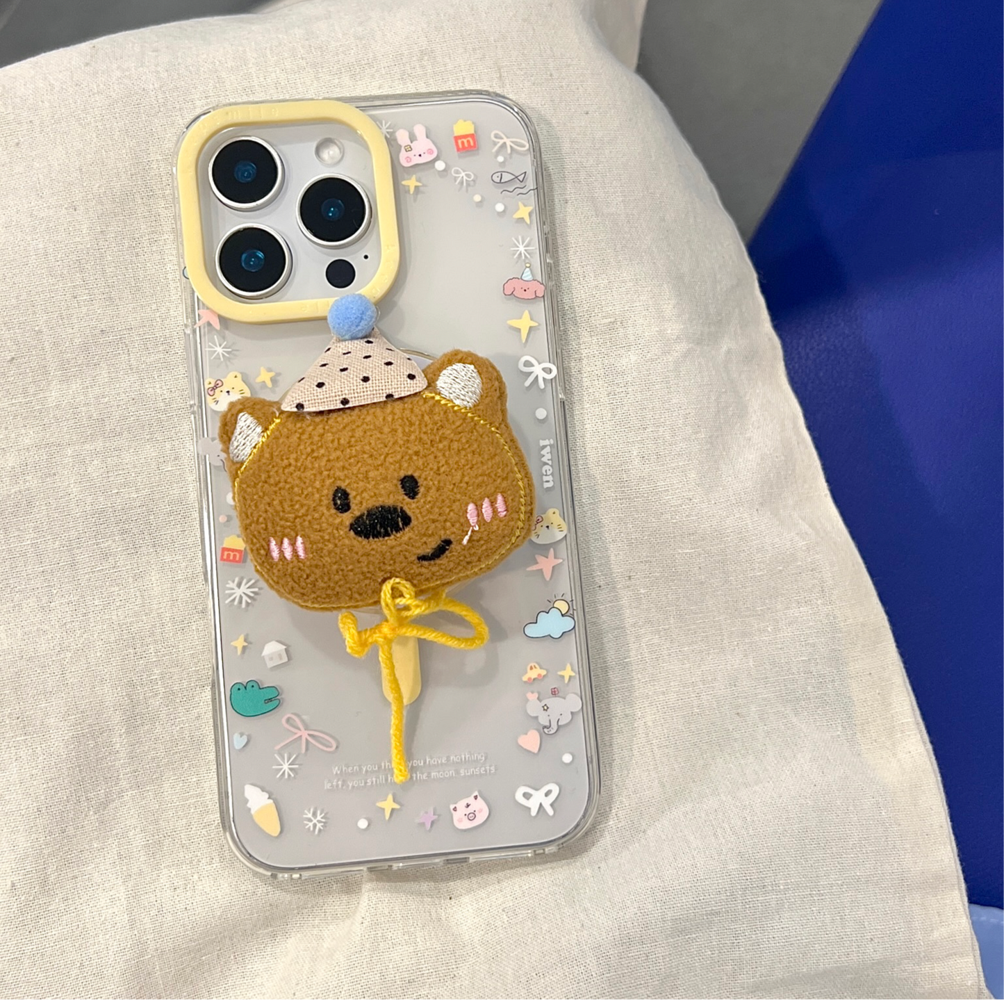 【Preorder】B133✨ 绒毛Bear磁吸支架手机壳