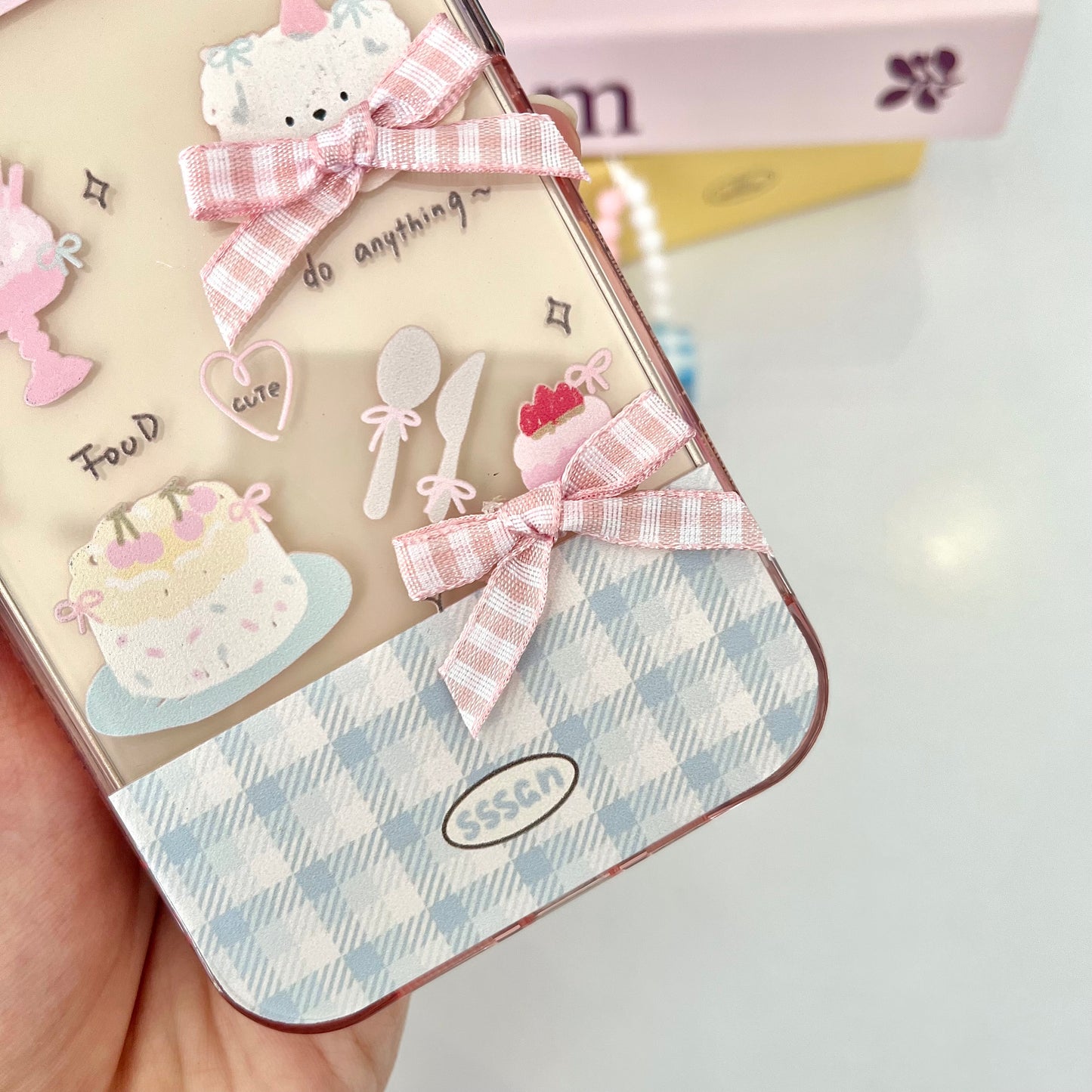【Ready Stock】B083 ✨ ip 13/14 粉色蝴蝶结蛋糕小考拉