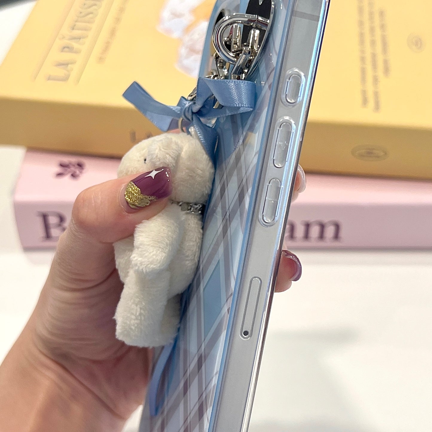 【Preorder】主推款!B147✨ 蓝色格纹小白熊