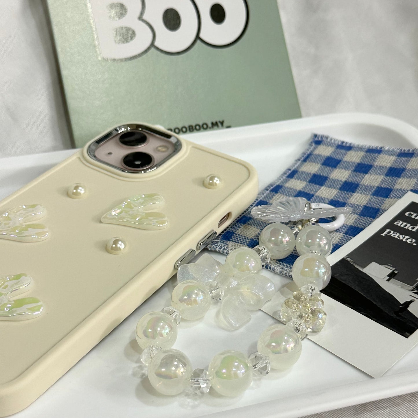 【Ready Stock】Beige 3D Love