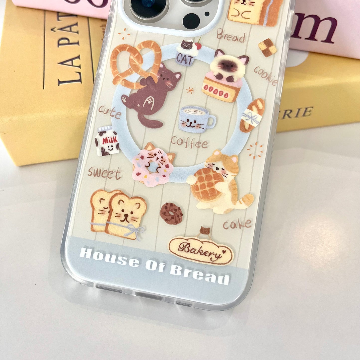 【Ready Stock】15 Pro / B076 ✨ 面包土司小猫磁吸壳
