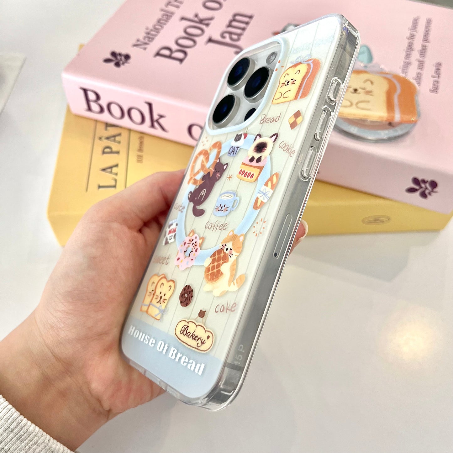 【Ready Stock】15 Pro / B076 ✨ 面包土司小猫磁吸壳