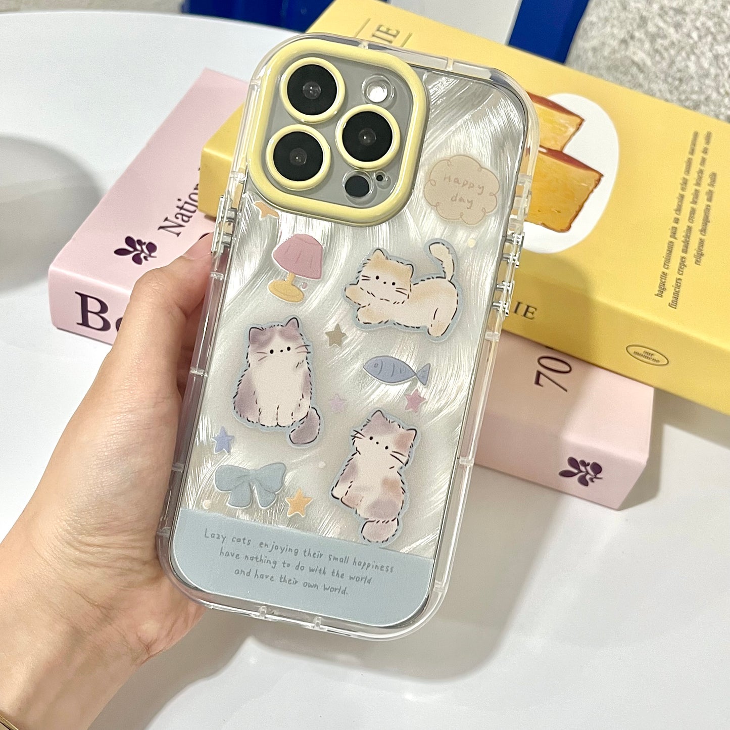 【Ready Stock】B053 ✨ 15 Pro Max 羽纱蓝色小猫