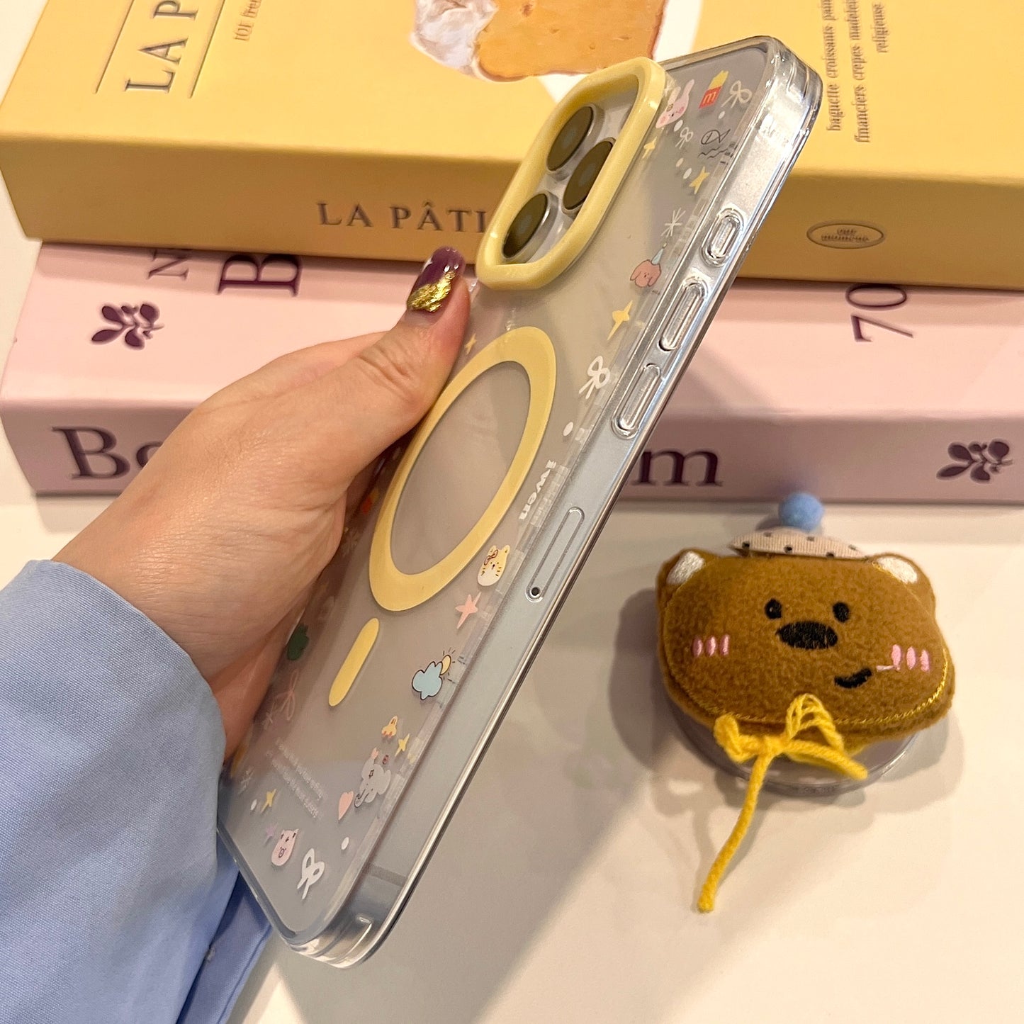 【Preorder】B133✨ 绒毛Bear磁吸支架手机壳