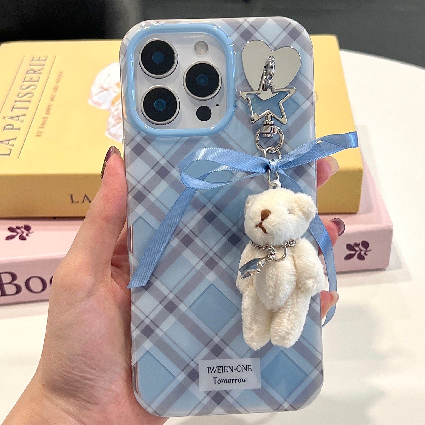 【Preorder】主推款!B147✨ 蓝色格纹小白熊