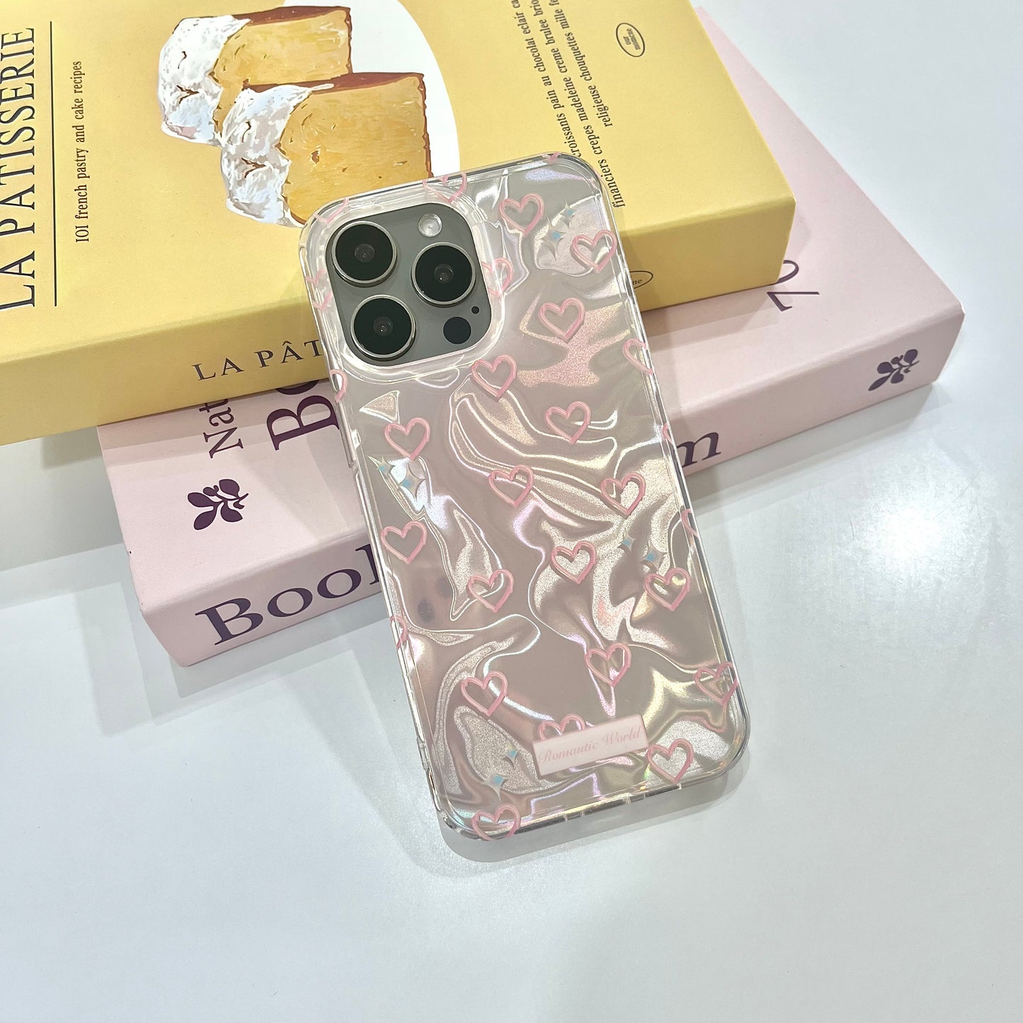【Ready Stock】iP 15 Pro Max ✨ ins 水波纹粉色爱心
