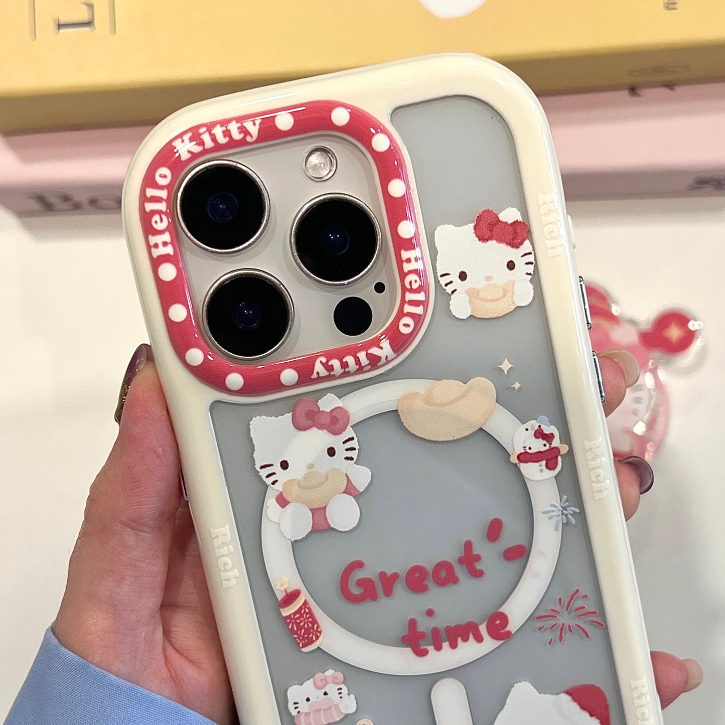 【Preorder】有PLUS款！B143✨ 财神Kitty磁吸壳