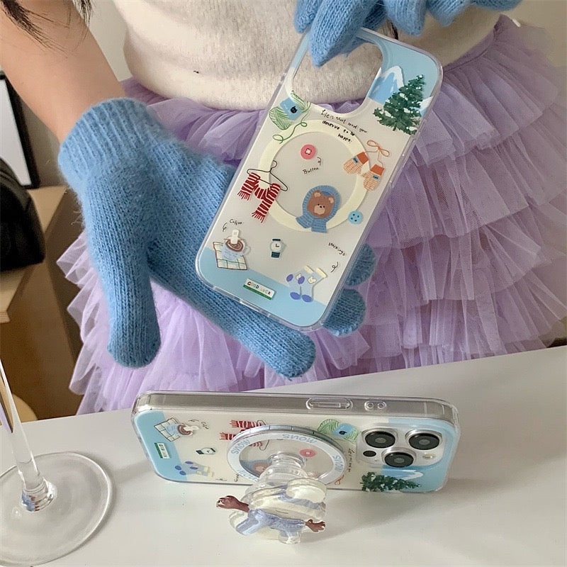 【Preorder】B130✨ 冬季雪人磁吸壳