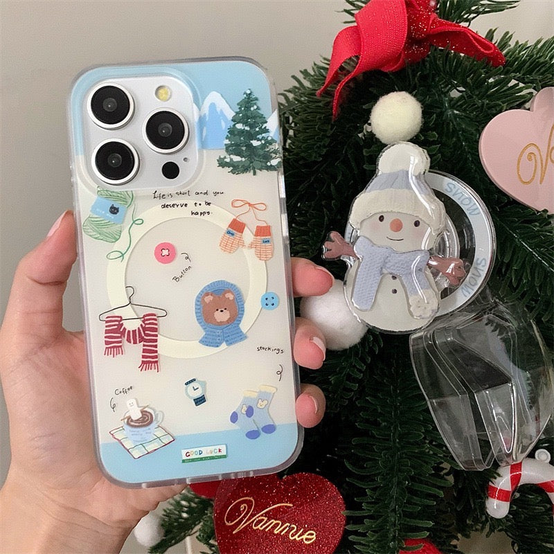 【Preorder】B130✨ 冬季雪人磁吸壳