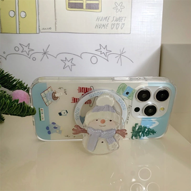 【Preorder】B130✨ 冬季雪人磁吸壳