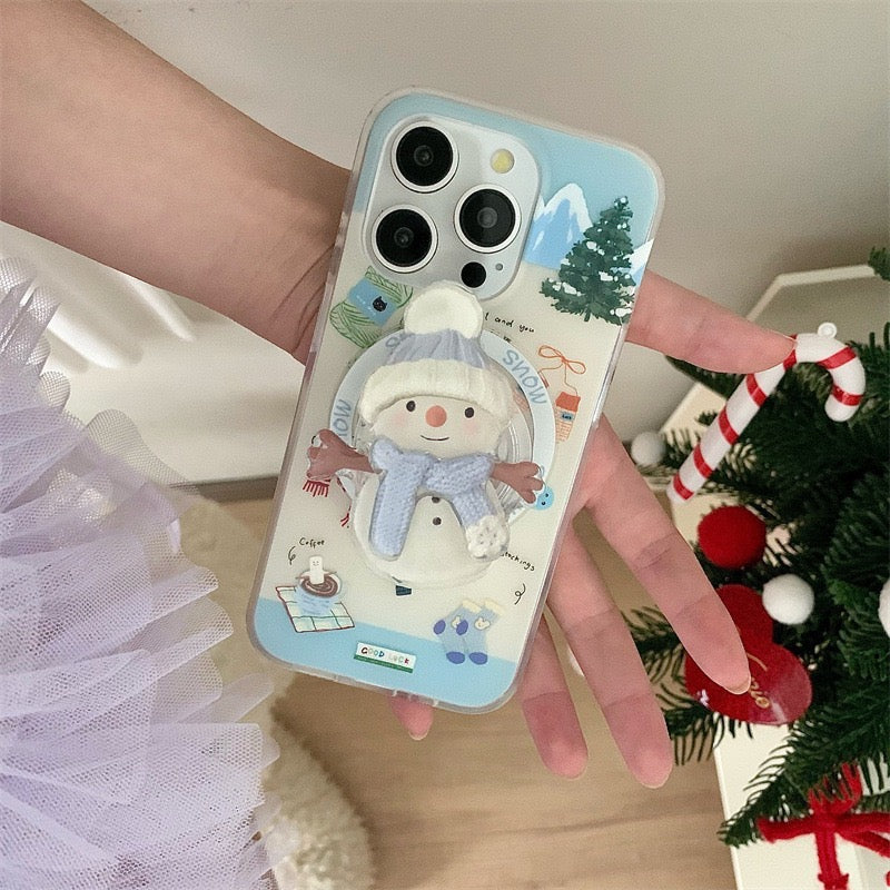 【Preorder】B130✨ 冬季雪人磁吸壳