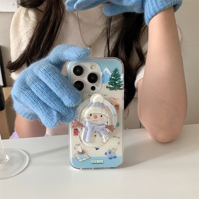 【Preorder】B130✨ 冬季雪人磁吸壳