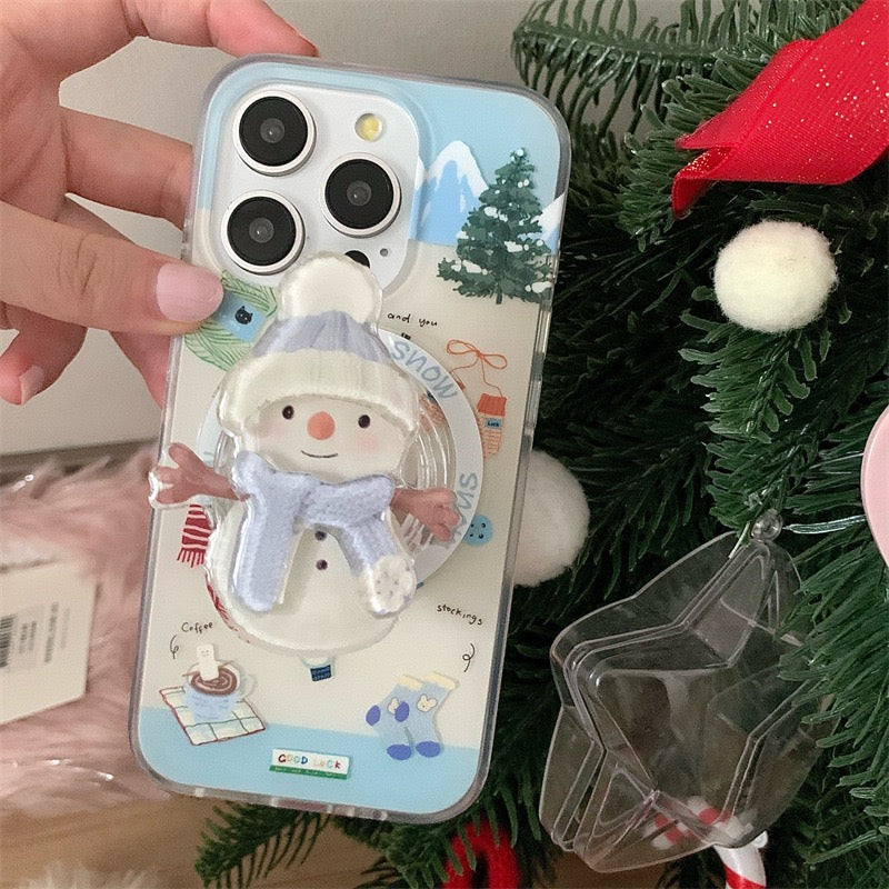 【Preorder】B130✨ 冬季雪人磁吸壳