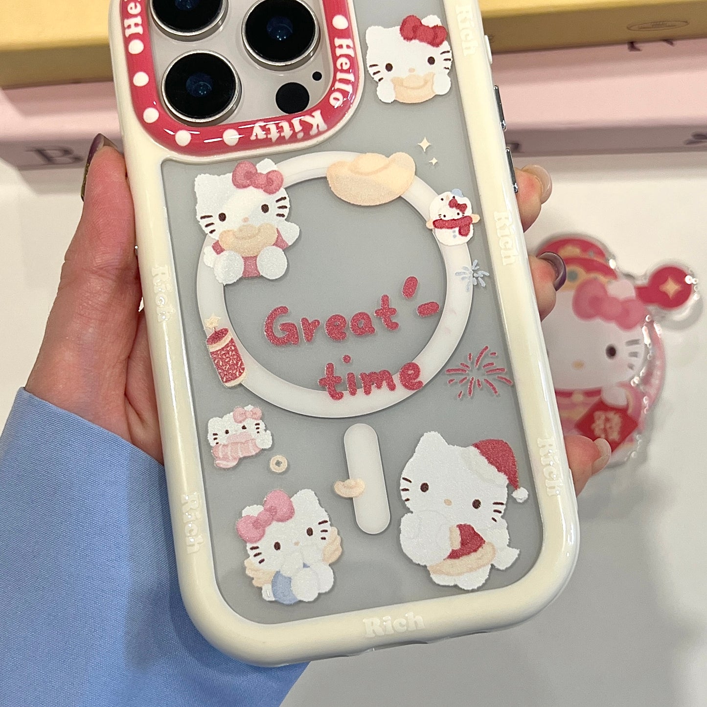 【Preorder】有PLUS款！B143✨ 财神Kitty磁吸壳